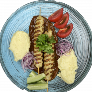 Люля кебаб из курицы с картофельным пюре
